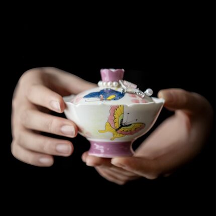 Painted Butterfly Small Gaiwan 85ml