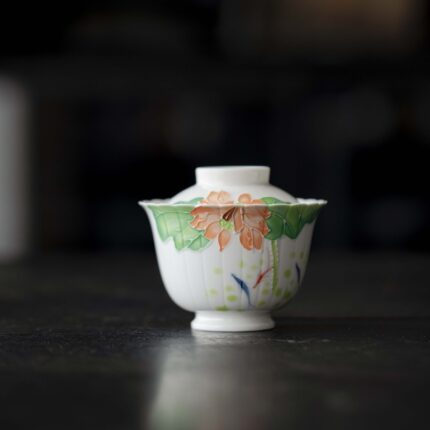 Hand-Painted Koi and Lotus Gaiwan 100ml